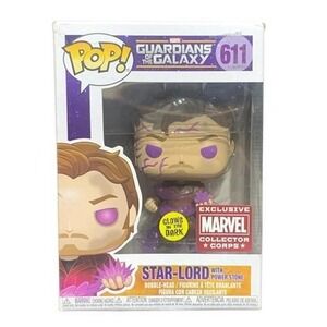 Funko Pop Marvel Star-Lord with Power Stone 611 Glow in the Dark MCC Exclusive